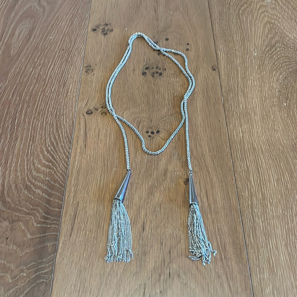 Kendra Scott Phara Silver lariat necklace